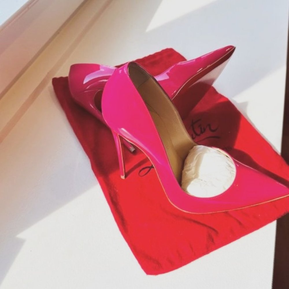 Christian Louboutin patent So Kate 120 Pumps size 38.5 in Rosa